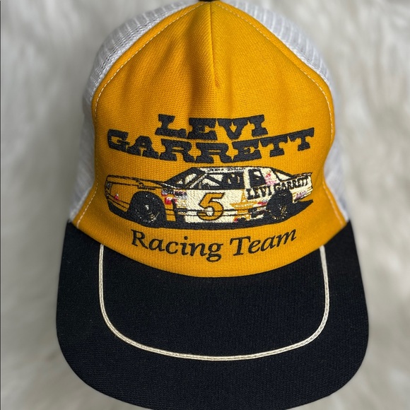 VINTAGE Levi Garrett Racing Team #5 Hat  NASCAR Trucker Hat Geoff Bodine - RARE - Picture 10 of 14
